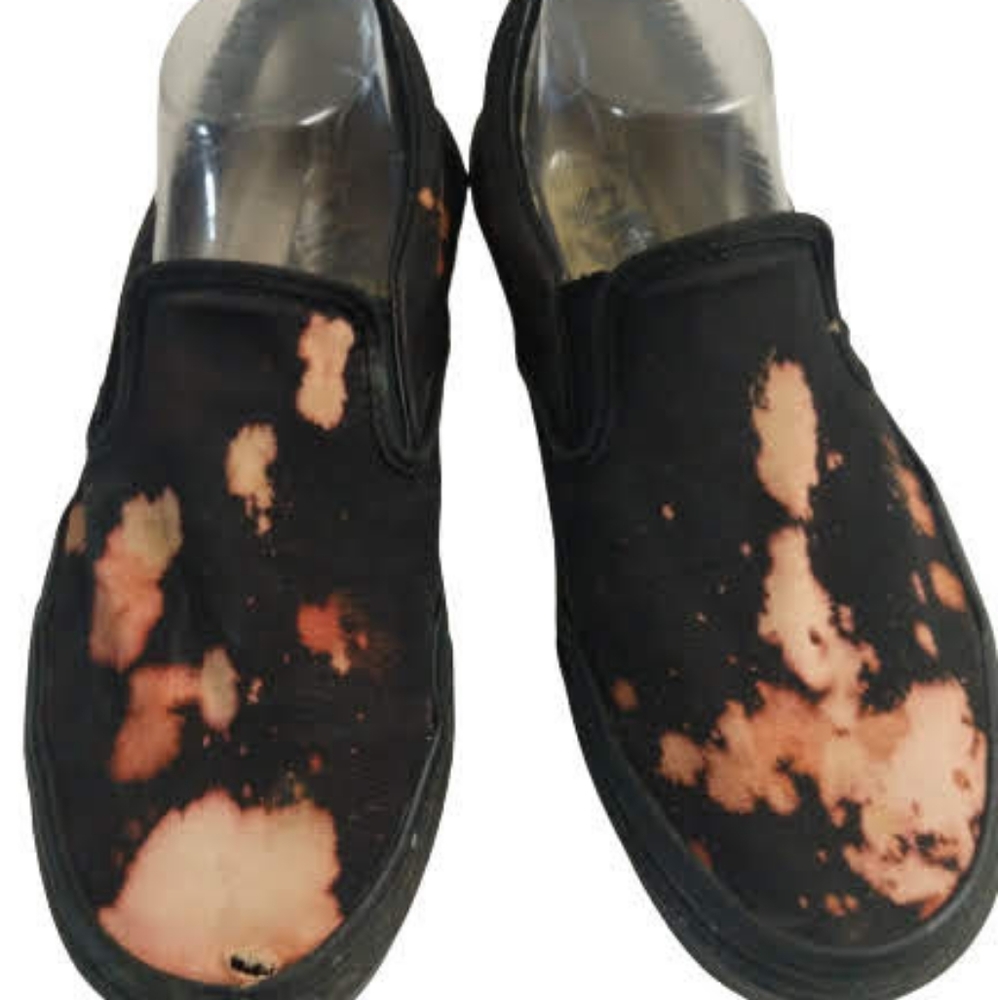 Vans Mens 9 Distressed Slip-On Bleached Distroyed Shoes Women's 10.5